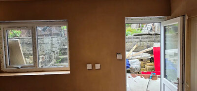 Plaster finish ready for decoration in Bridgend