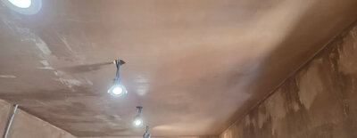 Completed plaster finish in a Bridgend property