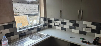 Bathroom wall and floor tiling in Bridgend