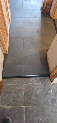 Wet room floor and wall tiling